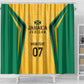 Afro-Jamaica Custom Shower Curtain Golden Ethnic Motifs
