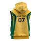 Afro-Jamaica Custom Sleeveless Hoodie Golden Ethnic Motifs - African Pride