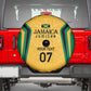 Afro-Jamaica Custom Spare Tire Cover Golden Ethnic Motifs