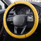 Afro-Jamaica Steering Wheel Cover Golden Ethnic Motifs
