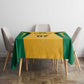 Afro-Jamaica Custom Tablecloth Golden Ethnic Motifs