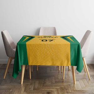 Afro-Jamaica Custom Tablecloth Golden Ethnic Motifs