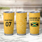 Afro-Jamaica Custom Tumbler Cup Golden Ethnic Motifs