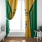 Afro-Jamaica Custom Window Curtain Golden Ethnic Motifs