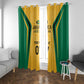 Afro-Jamaica Custom Window Curtain Golden Ethnic Motifs