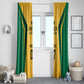 Afro-Jamaica Custom Window Curtain Golden Ethnic Motifs