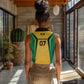 Afro-Jamaica Custom Women Sleeveless Polo Shirt Golden Ethnic Motifs
