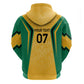Afro-Jamaica Custom Zip Hoodie Golden Ethnic Motifs