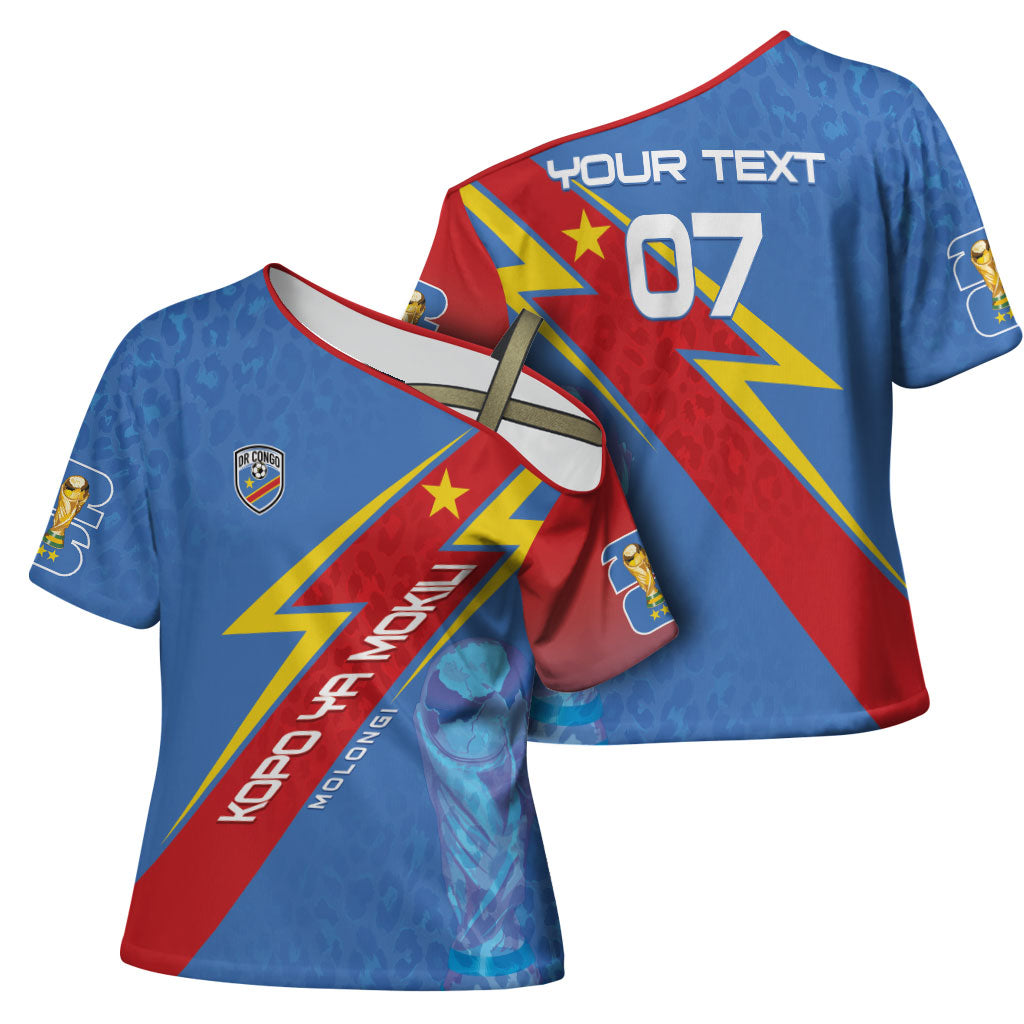DR Congo 2026 Kopo ya Mokili Custom Cross Shoulder Shirt Leopards Making History