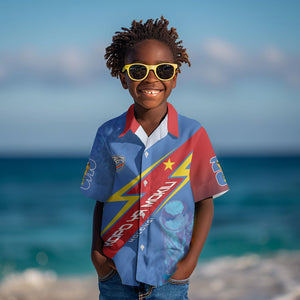 DR Congo 2026 Kopo ya Mokili Custom Kid Hawaiian Shirt Leopards Making History