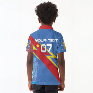 DR Congo 2026 Kopo ya Mokili Custom Kid Polo Shirt Leopards Making History