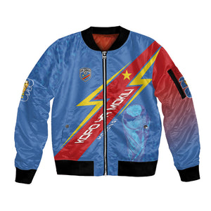 DR Congo 2026 Kopo ya Mokili Custom Sleeve Zip Bomber Jacket Leopards Making History