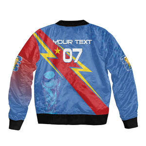 DR Congo 2026 Kopo ya Mokili Custom Sleeve Zip Bomber Jacket Leopards Making History