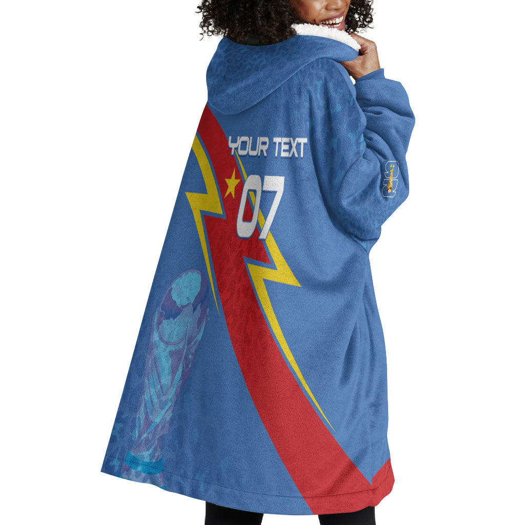 DR Congo 2026 Kopo ya Mokili Custom Wearable Blanket Hoodie Leopards Making History