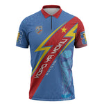 DR Congo 2026 Kopo ya Mokili Custom Zipper Polo Shirt Leopards Making History