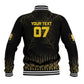 Ghana Black Star Custom Baseball Jacket Gold Ananse Spiderweb Inspired