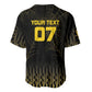 Ghana Black Star Custom Baseball Jersey Gold Ananse Spiderweb Inspired