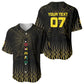Ghana Black Star Custom Baseball Jersey Gold Ananse Spiderweb Inspired