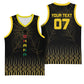 Ghana Black Star Custom Basketball Jersey Gold Ananse Spiderweb Inspired