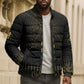 Ghana Black Star Custom Bomber Puffer Jacket Gold Ananse Spiderweb Inspired