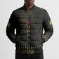 Ghana Black Star Custom Bomber Puffer Jacket Gold Ananse Spiderweb Inspired