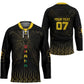 Ghana Black Star Custom Hockey Jersey Gold Ananse Spiderweb Inspired