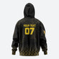 Ghana Black Star Custom Hoodie Gold Ananse Spiderweb Inspired