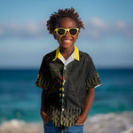 Ghana Black Star Custom Kid Hawaiian Shirt Gold Ananse Spiderweb Inspired