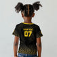 Ghana Black Star Custom Kid T shirt Gold Ananse Spiderweb Inspired