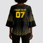 Ghana Black Star Custom Kimono Sleeve Blouse Gold Ananse Spiderweb Inspired