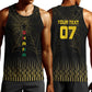 Ghana Black Star Custom Men Tank Top Gold Ananse Spiderweb Inspired