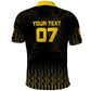 Ghana Black Star Custom Polo Shirt Gold Ananse Spiderweb Inspired