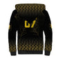 Ghana Black Star Custom Sherpa Hoodie Gold Ananse Spiderweb Inspired