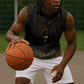 Ghana Black Star Custom Sleeveless Hoodie Gold Ananse Spiderweb Inspired