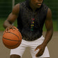 Ghana Black Star Custom Sleeveless Zip Hoodie Gold Ananse Spiderweb Inspired