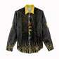 Ghana Black Star Custom Women Casual Shirt Gold Ananse Spiderweb Inspired