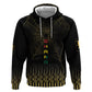 Ghana Black Star Custom Zip Hoodie Gold Ananse Spiderweb Inspired
