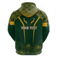 Personalised South African Heritage Day Hoodie Kente Ethnic Patterns Mix Springboks