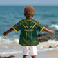 Personalised South African Heritage Day Kid Hawaiian Shirt Kente Ethnic Patterns Mix Springboks