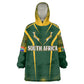 Personalised South African Heritage Day KId Wearable Blanket Hoodie Kente Ethnic Patterns Mix Springboks