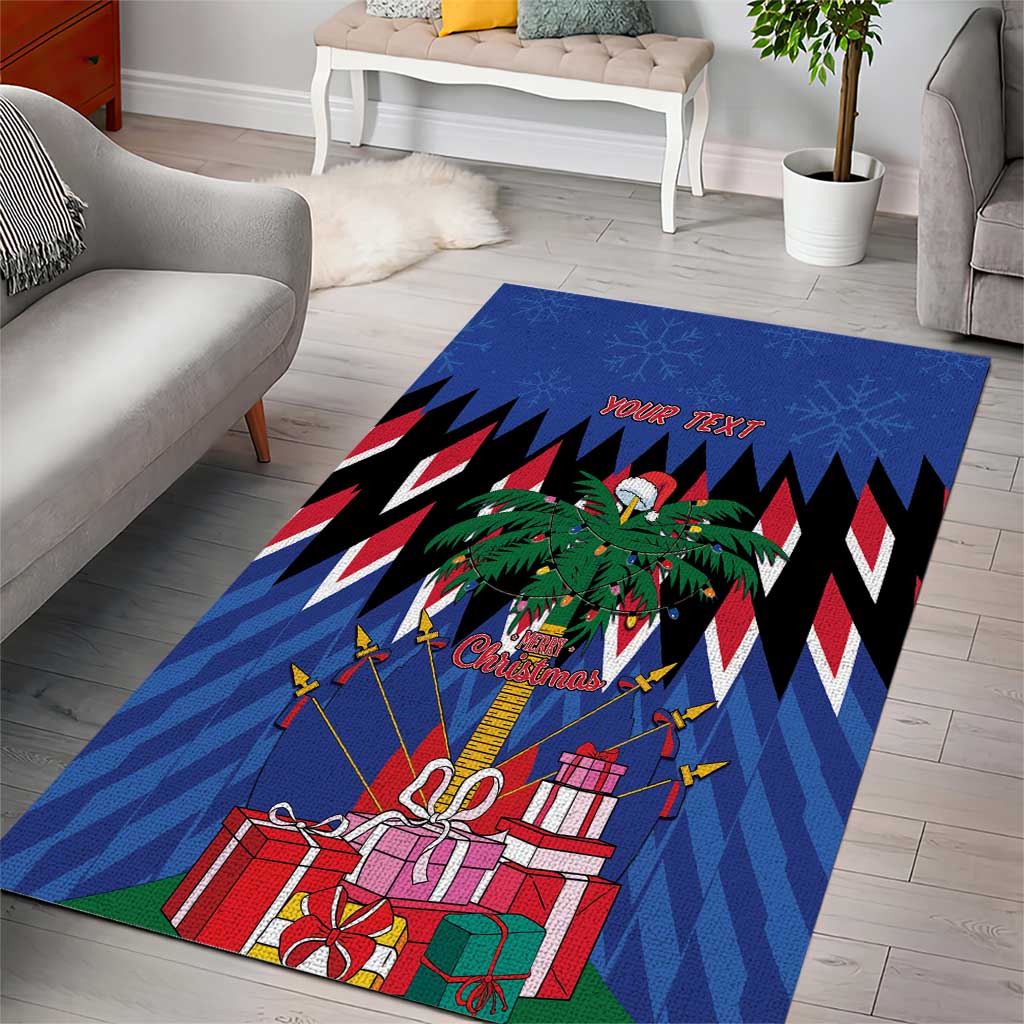 Haiti Afro Christmas Personalized Area Rug Festive Vibes