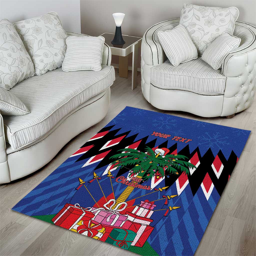Haiti Afro Christmas Personalized Area Rug Festive Vibes