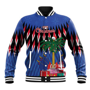 Haiti Afro Christmas Personalized Baseball Jacket Festive Vibes