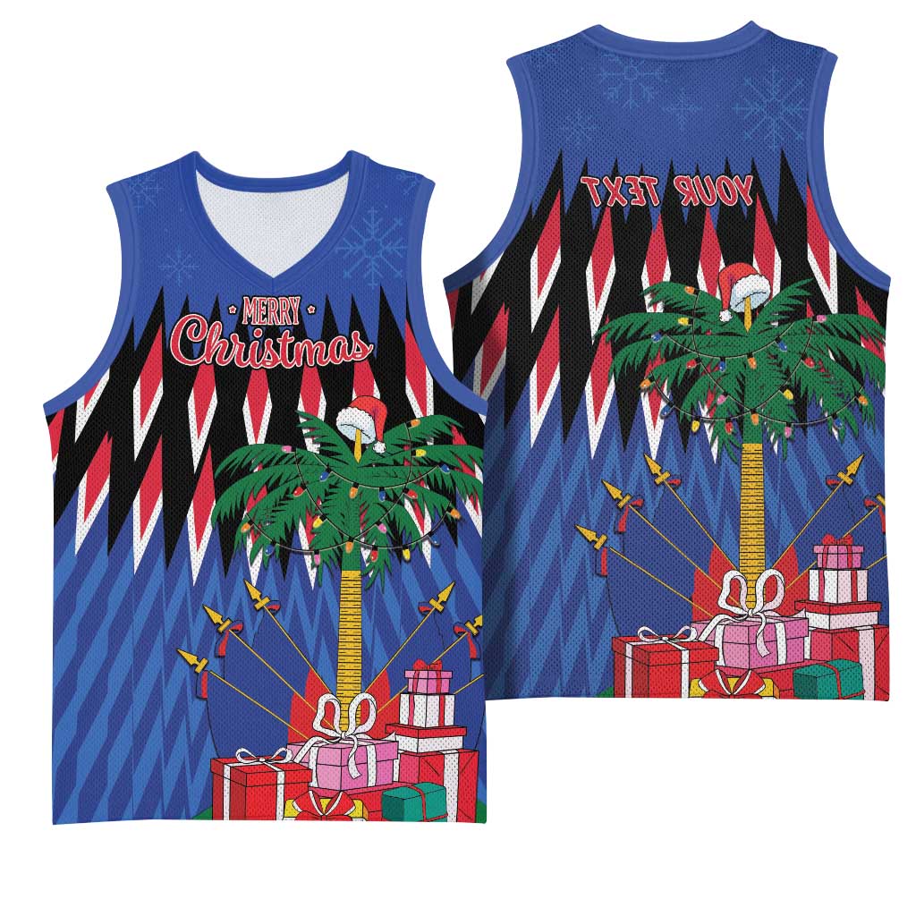 Haiti Afro Christmas Personalized Basketball Jersey Festive Vibes - African Pride
