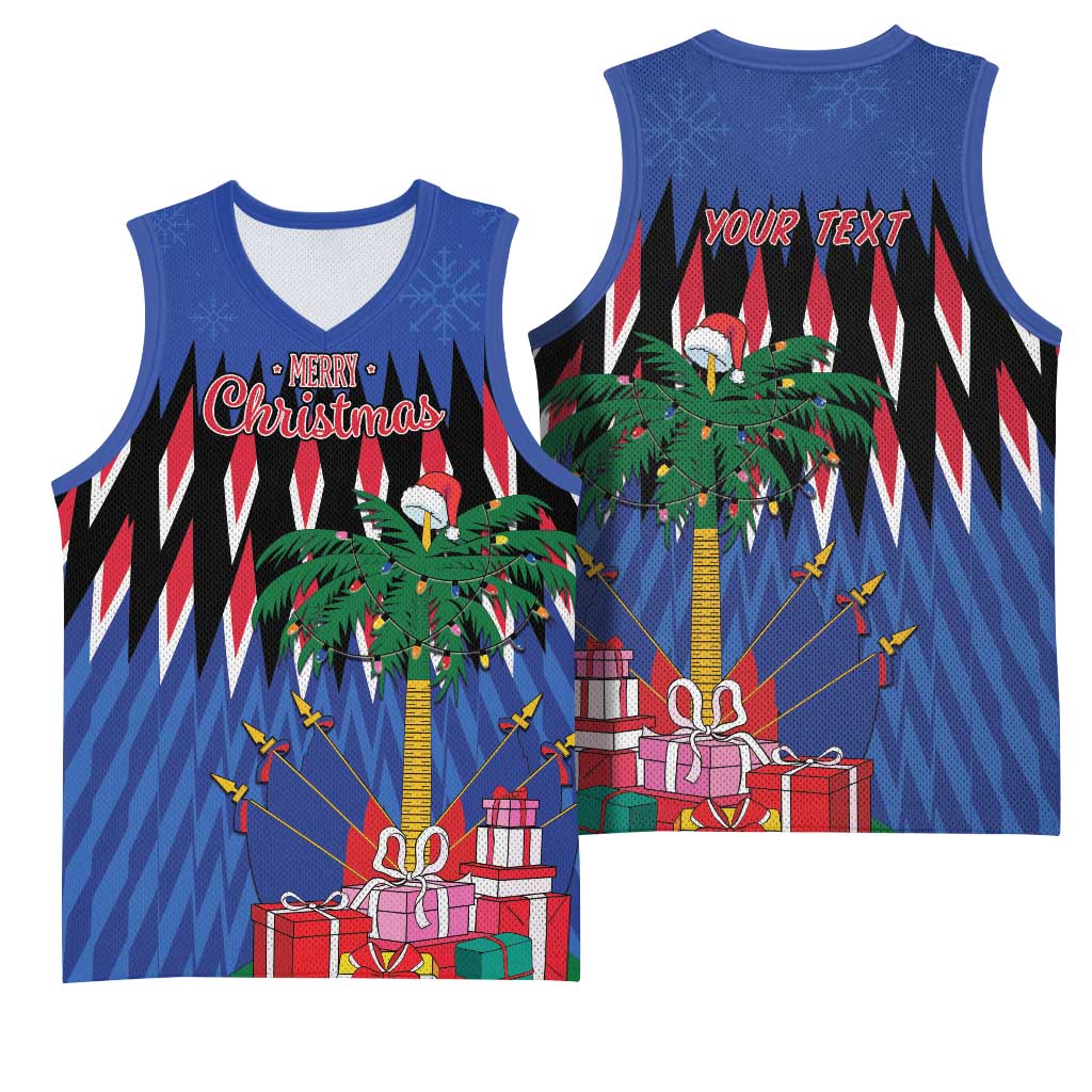 Haiti Afro Christmas Personalized Basketball Jersey Festive Vibes LT7