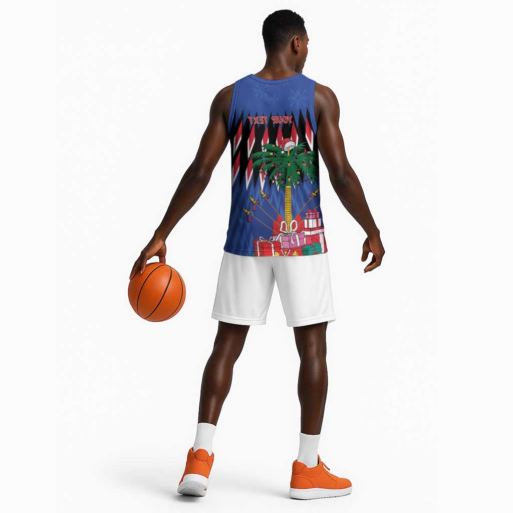 Haiti Afro Christmas Personalized Basketball Jersey Festive Vibes - African Pride