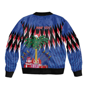Haiti Afro Christmas Personalized Bomber Jacket Festive Vibes