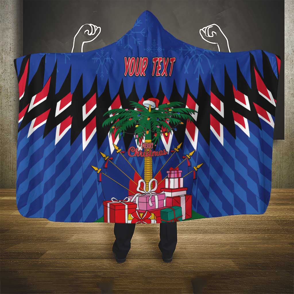 Haiti Afro Christmas Personalized Hooded Blanket Festive Vibes