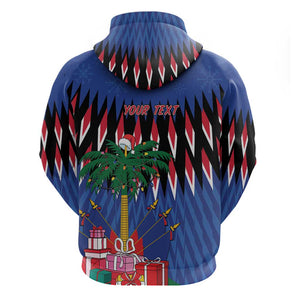 Haiti Afro Christmas Personalized Hoodie Festive Vibes