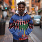 Haiti Afro Christmas Personalized Hoodie Festive Vibes